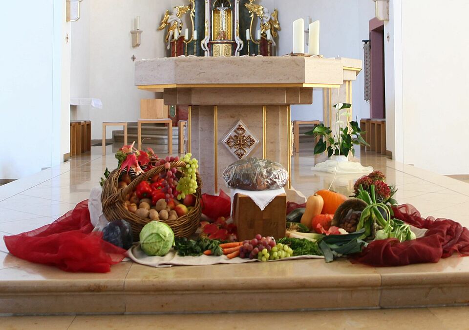 Erntedank2026 Erntedankgaben, Altar