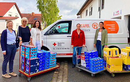 Das Bild zeigt gelieferte Ware für den Tafelladen