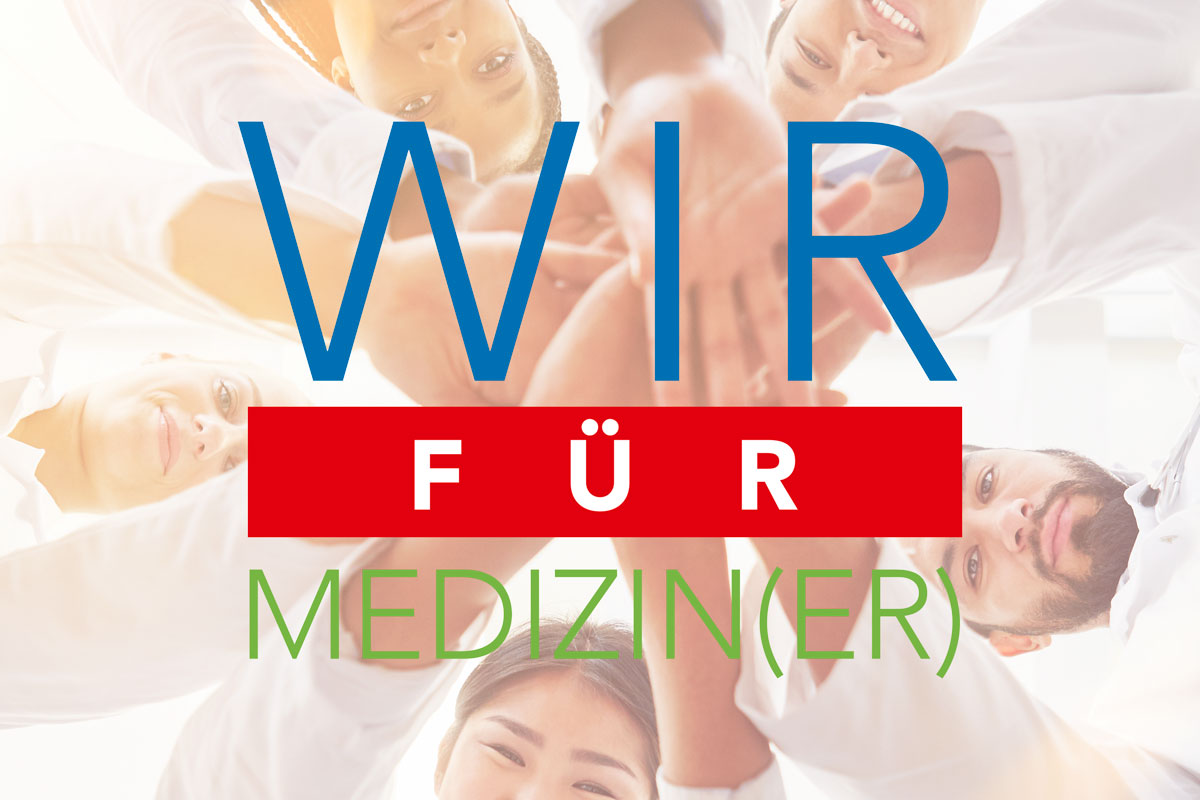 Logo des Medizin(er)-Netzwerks „WIR FÜR MEDIZIN(ER)“